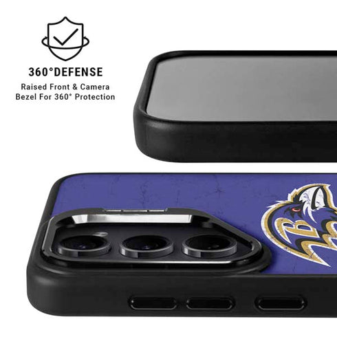 NFL Baltimore Ravens Distressed Galaxy S25 Kickstand Case
